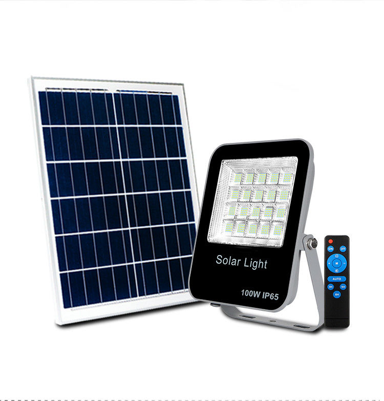 RoHS CB 5H Charging Solar Panel Flood Lights Grille Reflector IP65 4200lm 50W
